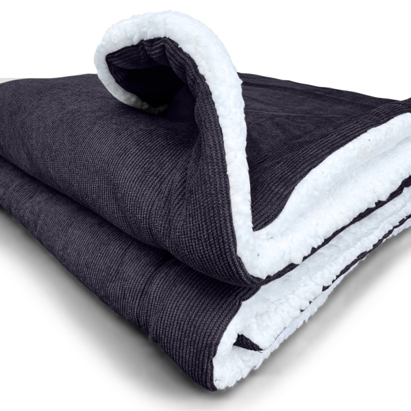 Black Corduroy Luxury Dog Blanket